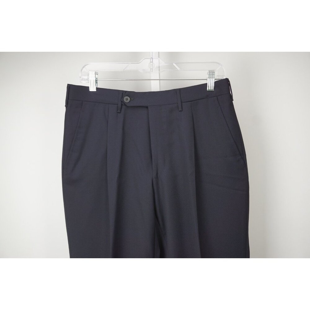 Rota Solid Dark Blue 100% Wool Mens Dress Pants Sz 48 BRAND NEW